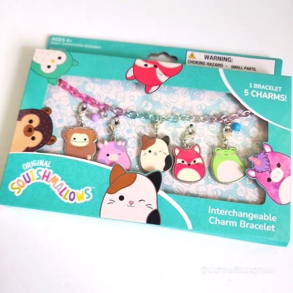 Squishmallows 📿 Interchangeable Charm Bracelet with 5 Charms!! ☆》NWT《☆ - Picture 1 of 7